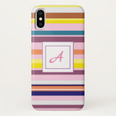 Monogram iApple iPhone X, nauwelijks daar Case-Mate iPhone Case (Achterkant)