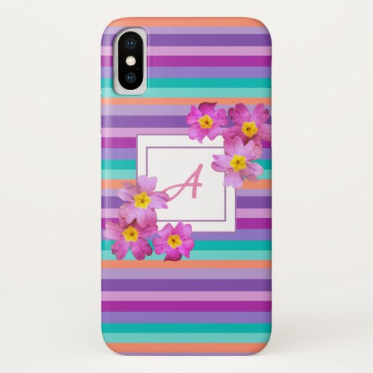 Monogram iApple iPhone X, nauwelijks daar Case-Mate iPhone Case (Achterkant)
