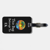 Monogram Identiteit Tropisch Bagagelabel (Achterkant horizontaal)