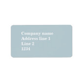 Monogram ijsblauwe strepen etiket (Voorkant)