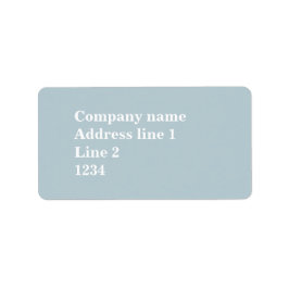 Monogram ijsblauwe strepen etiket