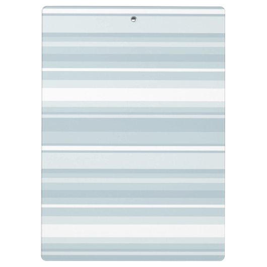 Monogram ijsblauwe strepen klembord (Achterkant)