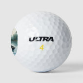 Monogram IJsduiker Vogel Natuur Dier Golfballen (Logo)