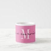 Monogram, ik ben een overlevende, 6oz Roze Special Espresso Kop (Voorkant)