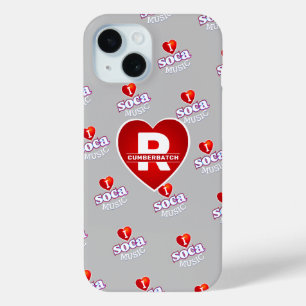 MONOGRAM IK HOU VAN SOCA OP GRIJS iPhone 15 CASE