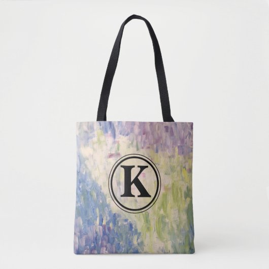 Monogram Impressionisme Abstracte Canvas tas voor  (Voorkant)