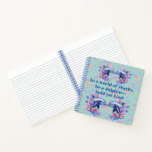 Monogram In Een Wereld Van Haaien, Wees Een Blauwe Notitieboek (Binnen)