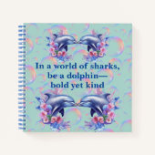 Monogram In Een Wereld Van Haaien, Wees Een Blauwe Notitieboek (Voorkant)