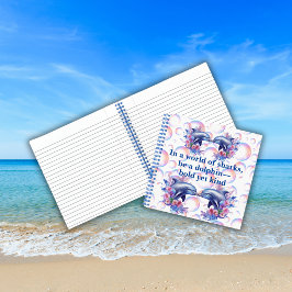 Monogram In Een Wereld Van Haaien, Wees Een Dolfij Notitieboek