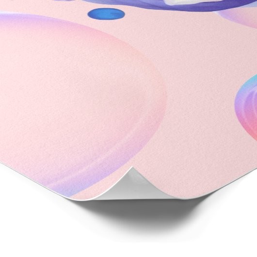 Monogram In Een Wereld Van Haaien, Wees Een Dolfij Poster (Hoek)