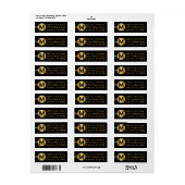 Monogram in goud en zwart etiket (Full Sheet)