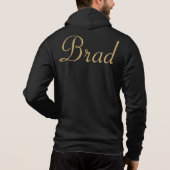 Monogram in goud met oneindige cirkel | hoodie (Achterkant)