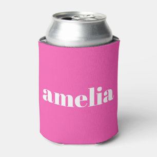 Monogram in hete roze blikjeskoeler