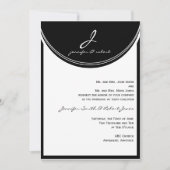 Monogram in uitnodiging voor het uitzenden van een (Voorkant)