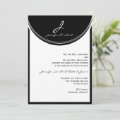 Monogram in uitnodiging voor het uitzenden van een (Staand voorkant)