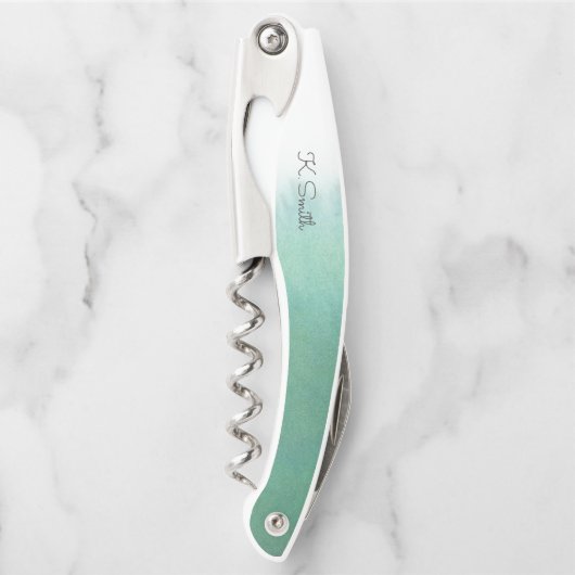 Monogram in Waterverf gradiënt Kurkentrekker (Voorkant)