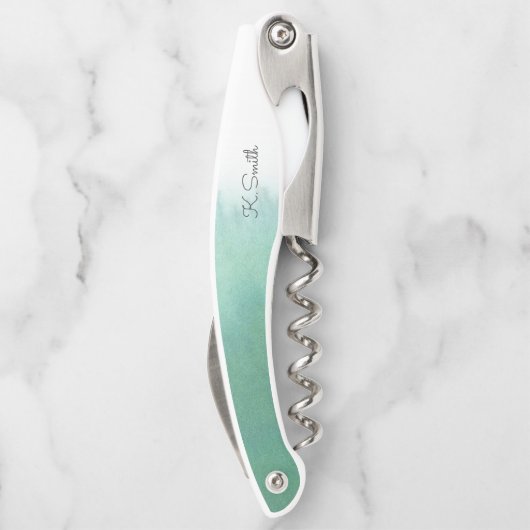 Monogram in Waterverf gradiënt Kurkentrekker (Achterkant)