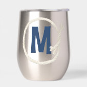 Monogram in wit touw Lijst (Links)