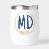 Monogram in wit touw Lijst (Links)