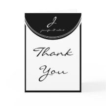 Monogram in Zwart en Wit Dank je wel