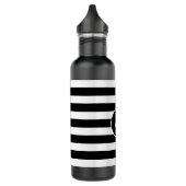 Monogram in zwart-wit, streped waterfles  (Links)