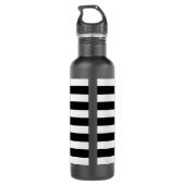 Monogram in zwart-wit, streped waterfles  (Achterkant)