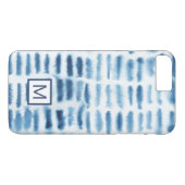 Monogram | Indigio Waterverf Print Case-Mate iPhone Case (Achterkant (Horizontaal))