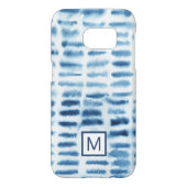 Monogram | Indigio Waterverf Print Case-Mate Samsung Galaxy Hoesje (Achterkant)