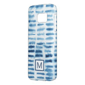 Monogram | Indigio Waterverf Print Case-Mate Samsung Galaxy Hoesje (Achterkant Links)