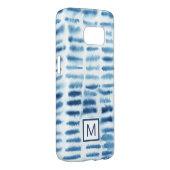 Monogram | Indigio Waterverf Print Case-Mate Samsung Galaxy Hoesje (Back/Rechts)