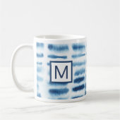 Monogram | Indigio Waterverf Print Koffiemok (Links)