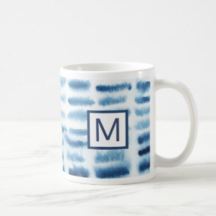 Monogram   Indigio Waterverf Print Koffiemok