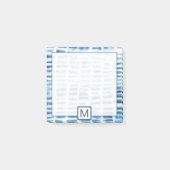 Monogram | Indigio Waterverf Print Post-it® Notes (Voorkant)