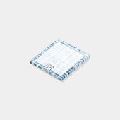 Monogram | Indigio Waterverf Print Post-it® Notes (Schuin)