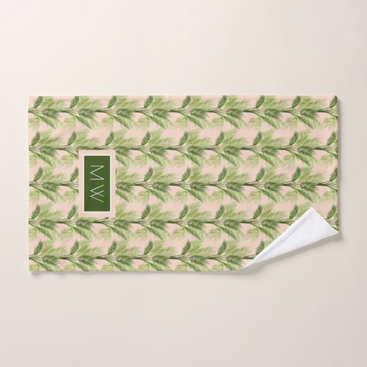 Monogram | Indoor Oasis | Palmstructuurpatroon Bad Handdoek (Handdoek)