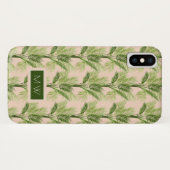 Monogram | Indoor Oasis | Palmstructuurpatroon Case-Mate iPhone Case (Achterkant (horizontaal))