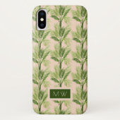 Monogram | Indoor Oasis | Palmstructuurpatroon Case-Mate iPhone Case (Achterkant)