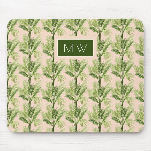 Monogram | Indoor Oasis | Palmstructuurpatroon Muismat (Voorkant)