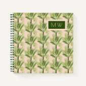 Monogram | Indoor Oasis | Palmstructuurpatroon Notitieboek (Voorkant)