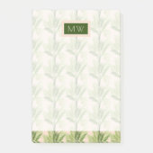 Monogram | Indoor Oasis | Palmstructuurpatroon Post-it® Notes (Voorkant)