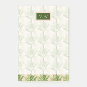 Monogram Indoor Oasis Palmstructuurpatroon Post-it® Notes