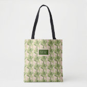 Monogram | Indoor Oasis | Palmstructuurpatroon Tote Bag (Voorkant)