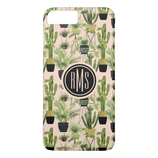 Monogram | Indoor Oasis | Plant Lineup Patroon Case-Mate iPhone Case (Achterkant)