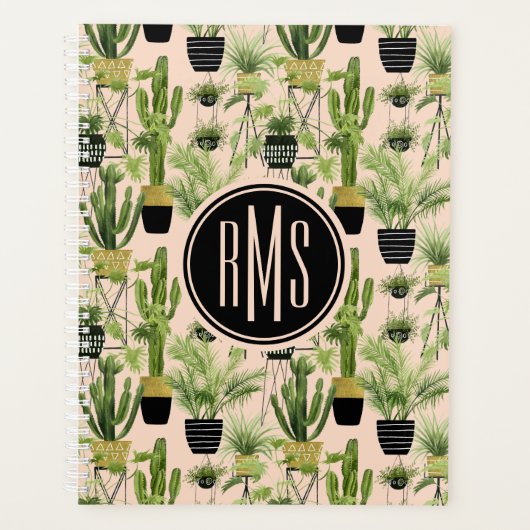 Monogram | Indoor Oasis | Plant Lineup Patroon Planner (Voorkant)