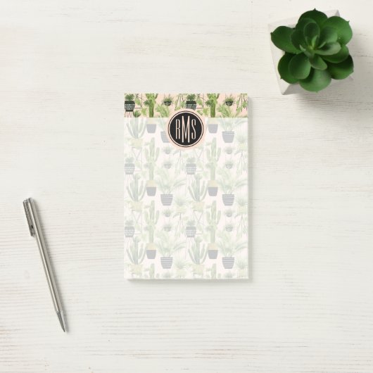 Monogram | Indoor Oasis | Plant Lineup Patroon Post-it® Notes (Kantoor)