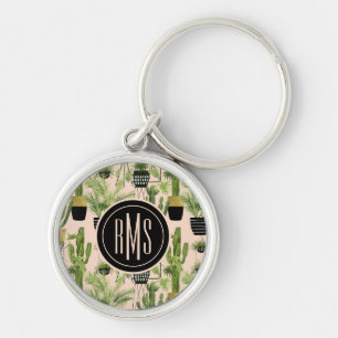 Monogram Indoor Oasis Plant Lineup Patroon Sleutelhanger