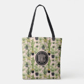 Monogram | Indoor Oasis | Plant Lineup Patroon Tote Bag (Achterkant)