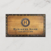 Monogram Industrial Steampunk Visitekaartje (Voorkant)