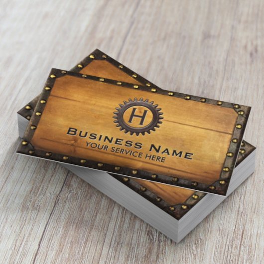 Monogram Industrial Steampunk Visitekaartje