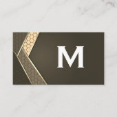 Monogram | Industriële geometrische stijl Visitekaartje (Voorkant)